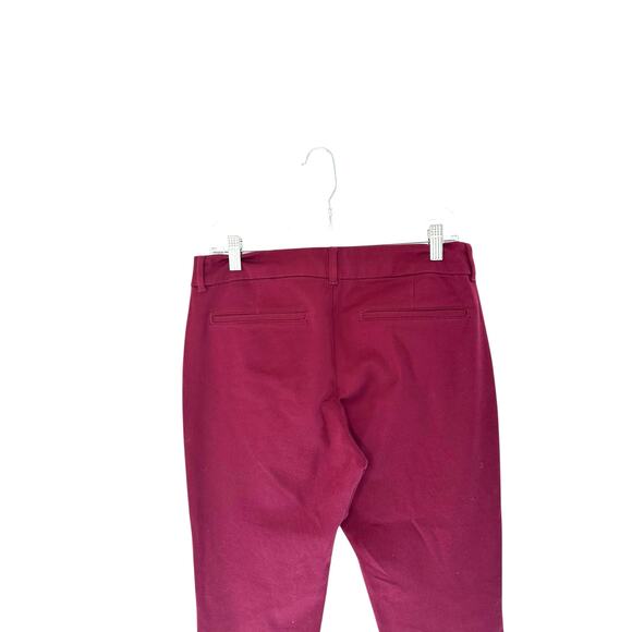 Old Navy Burgundy Office Work Business Pixie Skinny Leg Dress Pants Size 8 - Picture 7 of 12